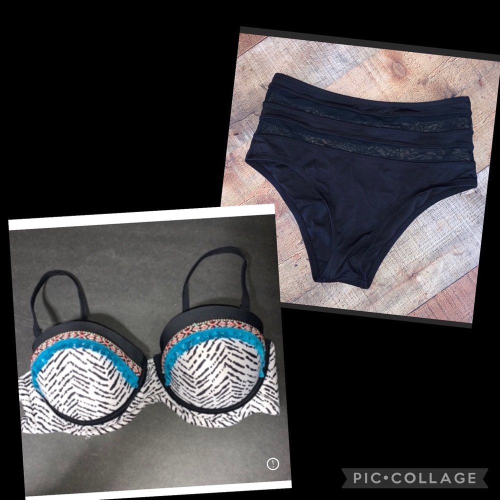 Shade & Shore Black High Waist Bikini Sheer